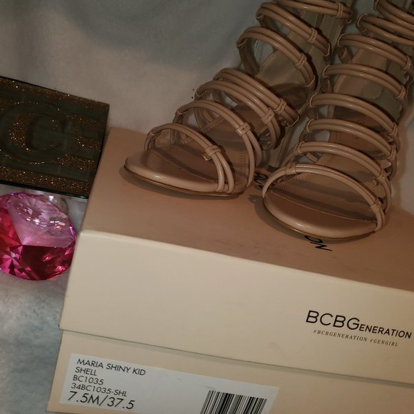BCBGeneration Maria BC106 Nude Strappy Low Heel - Picture 6 of 10